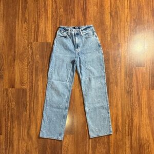 Hollister Daisy Embroidered Light Blue Women's Jeans